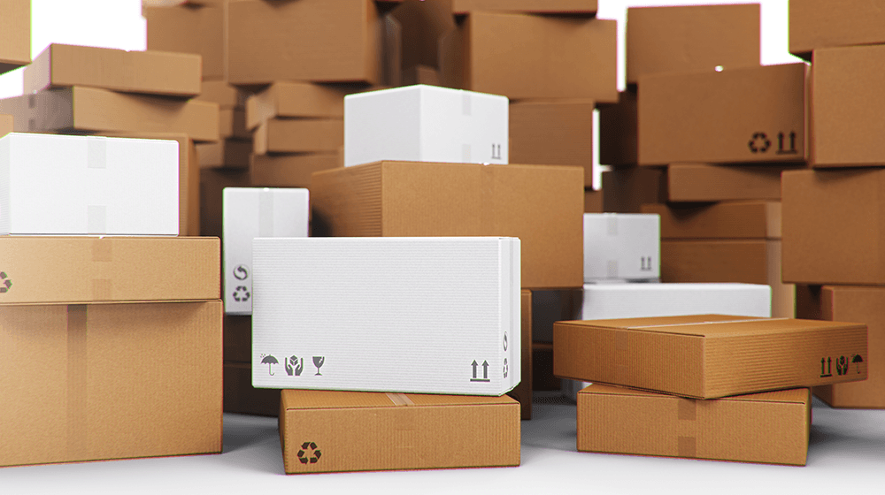 cardboard shipping boxes